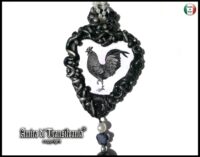 Black Rooster, Magic Talisman Bird Amulet, Witchcraft Vitriol Symbol Pendant, Gothic Occult Esoteric Jewelry