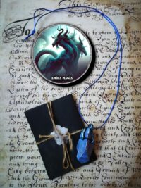 Three Headed Dog, Cerberus Amulet Raw Stone, Hases Rock Uncut Gemstone Pendant Spell, Magical Necklace Magic Powers