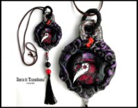 Doctor Plague, Venetian Mask Pendant Face Hat, Protective Amulet Steampunk, Protection Talisman Venezia Symbol