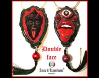 Krampus Mask Satanic Talisman, Satan Pendant Demon Amulet, Devil Baphomet Necklace, Satanist Jewelry Lucifer