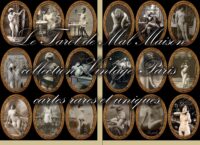 Erotic Tarot Cards, Vintage Oracle Sexy Image, Maison Bordell Nude Woman, Naked Body Photo