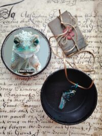 Witch Familiar, Ancient Spirit Companion, Exlusive Object Necklace Uncut Gemstone Pendant, Magic Portal Raw Stone Amulet