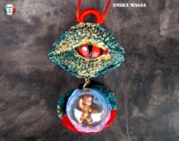 Dragon Pendant, Claw Necklace Magic Talisman, Globe Ball Amulet Demon Evil Eye Lucifer Jewelry