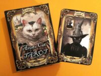 Cat Tarot Deck Major Arcana, 22 Oracle Card Limited Edition, Vintage Drawing Portrait, Aristocat Psychic Fortune Telling