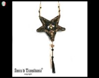 Inverted Pentagram Star, Dark Bee Pendant Satanic Symbol, Magic Talisman Esoteric Amulet Black Pentacle