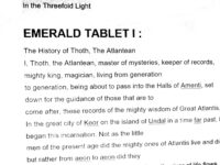 Antique Book Ancien Egypt Magic, Secret Societies Occultism Esoteric, The Emerald Tablets of Thoth Egyptian God Deity