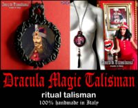 Dracula Jewelry, Magic Talisman Necklace, Bat Vampire Gothic Amulet, Romania Transylvania Castle Vlad Tepes
