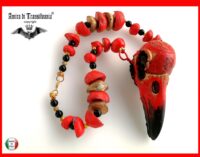 Spirit Vessel Protection, Crow Skull Spiritual Necklace Raven Talisman, Shaman Witch Jewelry Amulet Pendant