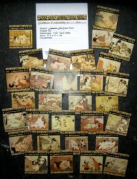 Japanese Tarot Card, Shunga Art Edo Period, Erotic Oracle Kabuki, Kimono Samurai Geisha Kamasutra
