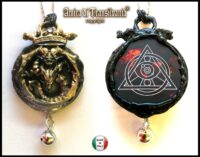Dragon Crown, Satanic Necklace, Satanist Symbol Illuminati All Seeing Eye, Evil Eye Pendant Conspiracy Theory