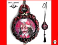 Dracula Talisman Bat Vampire, Gothic Amulet Transylvania Pendant Magic Artcraft, Count Vlad Tepes Castle