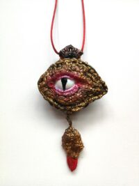 Dragon Necklace, Templar Amulet Symbols, Crown Magic Eye Stone Talisman, Gothic Pendant Sword Snake