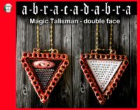 Abracadabra Pendant, Hebrew Letters Jewish Alphabet, Bar Mitzvah Bat Mitzvah, All Seeing Eye Amulet