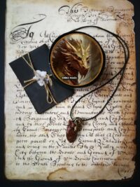 Witch Familiar, Ancient Spirit Companion Dragon Blessing Spell, Magic Necklace Pendant, Raw Stone Amulet