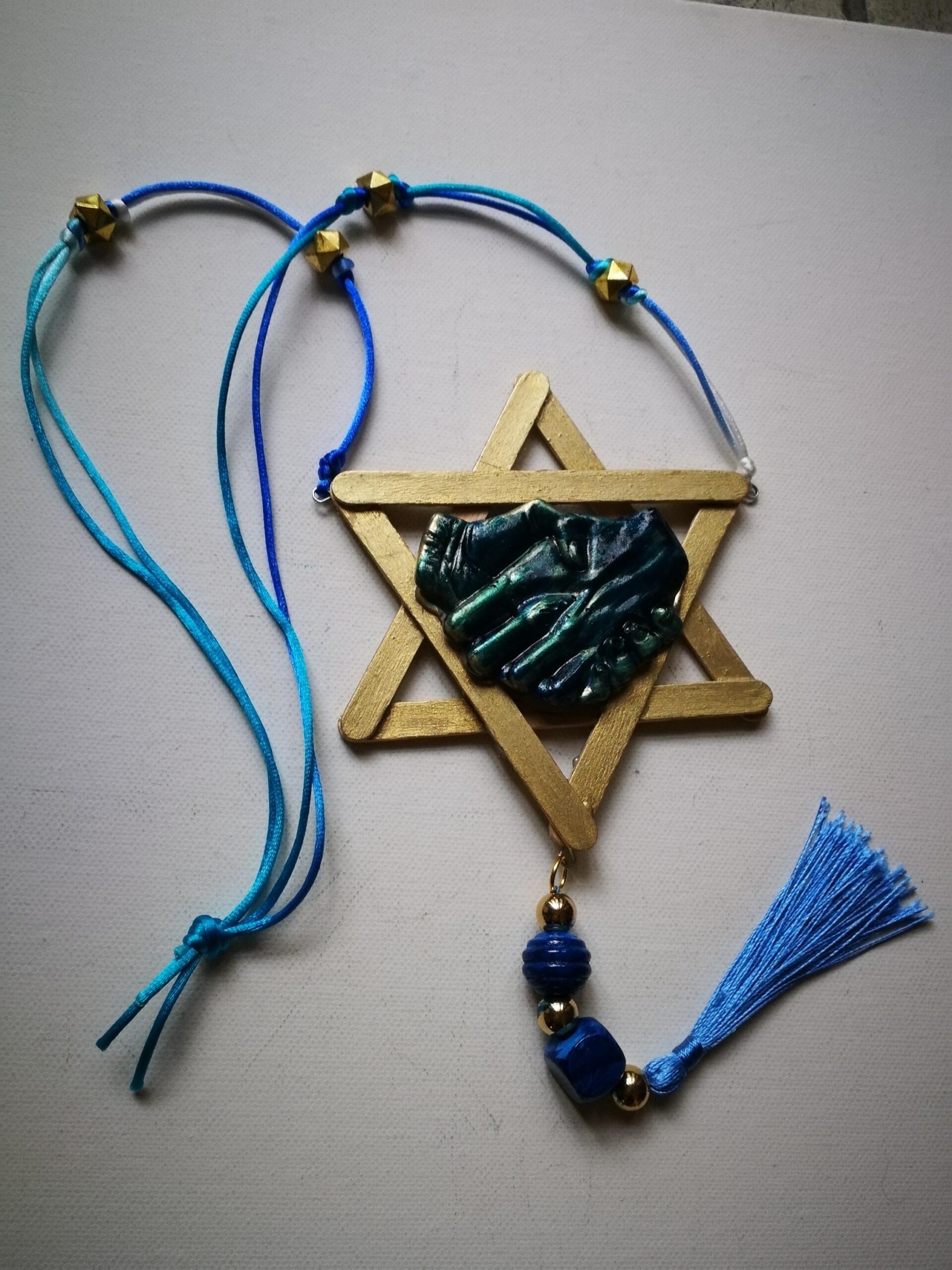 David Star Necklace Brotherhood Talisman, Amulet of Omnipotence's Shadow Flame, Mystical Jewish King Solomon Hebrew