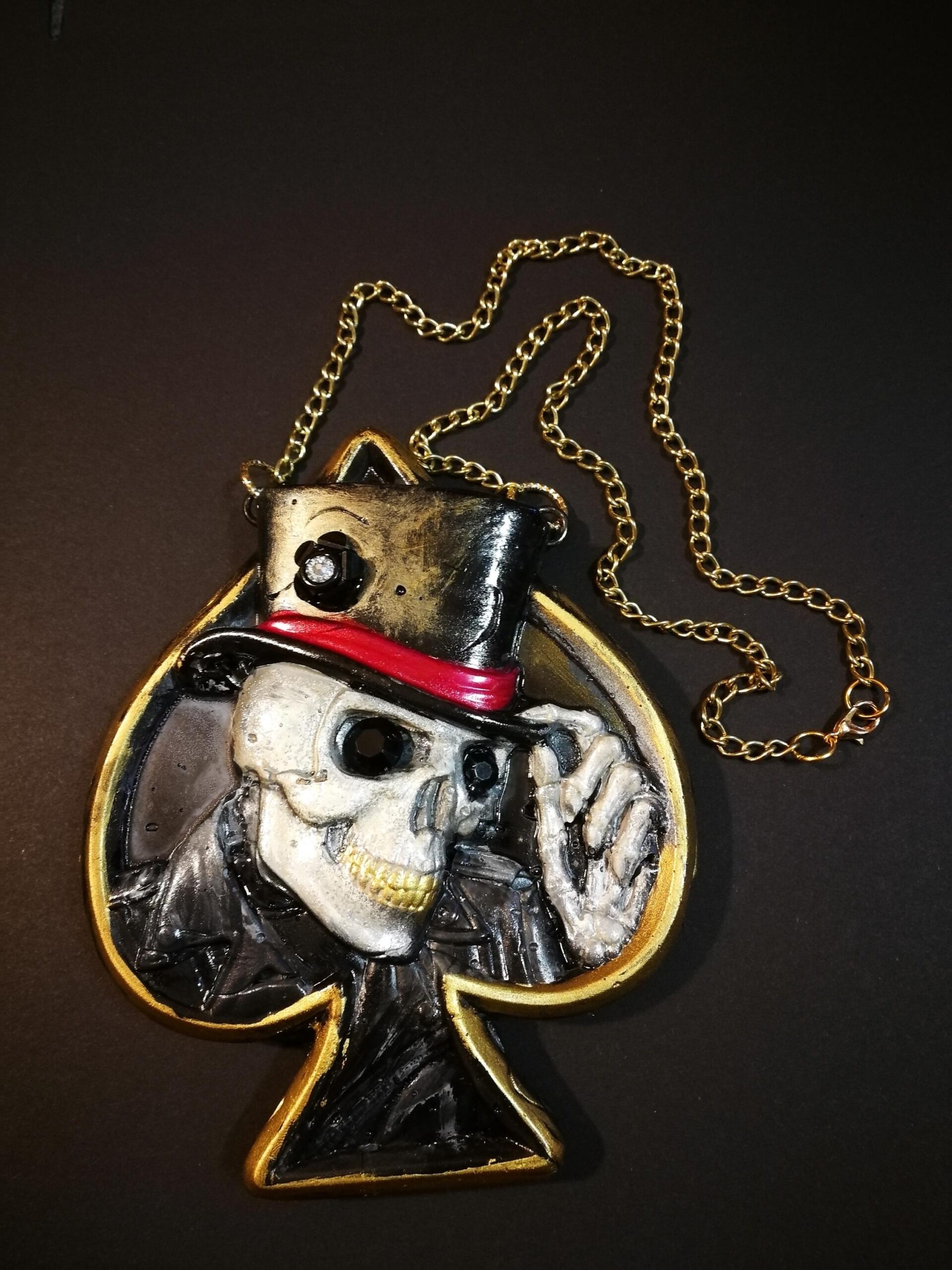 Baron Samedi Talisman, Cuckold Symbol Amulet Necklace, Personalized Voodoo Skull Pendant, Magic Witchcraft Guidance