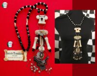Ethnic Tribale Shamanic Pendant Bones, Vintage Occult Jewelry Magic Power, Sacred Witchcraft Occult Amulet