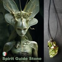 Witch Familiar, Ancient Spirit Companion Preying Mantis, Magic Portal Raw Stone Amulet, Necklace Uncut Gemstone