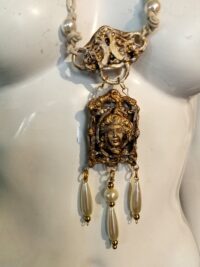 Tara Goddess Quan Yin Necklace Talisman Pendant, Kwan Yin Divine Feminine Ethnic Orient, Jewelry Prayer Amulet Yoga Taos