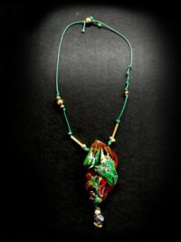 Protection Amulet, Green Dragon Head, Evil Eye Charm, Protective Talisman Pendant, Occult Jewelry Viking