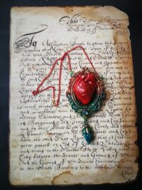 Eternity Love Amulet, Anatomical Heart Necklace Talisman Pendant, Esoteric Occult Jewelry, Protection Evil Eye