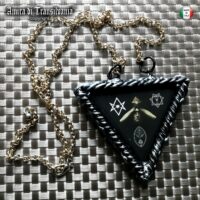 Magic Talisman, Thelema Pendant Occult Symbology, Aleister Crowley Jewelry Witchcraft, Ritual Amulet Oto Babalon Darkness