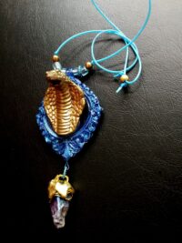 Cobra Snake Pendant, Serpent Immortality Symbol, Ouroboros Talisman Feng Shui Amulet, Dune Imperium Magic Power