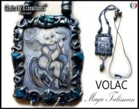 Volac Demon, Angel Talisman Dragon Amulet Pendant, Goth Jewel Magic Seal Sigil, Lemegeton Goetia Lesser Key of Solomon