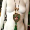 Green Witch, Witchcraft Pagan Magic Talisman Forest Little People, Celtic Amulet Queen of Pentacle