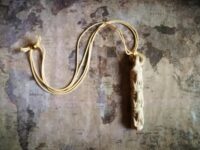 Native American Totem, Shaman Talisman Pendant, Magical Power Amulet Raw Stone Jewelry, Aztec Magic Symbols Portal Seal