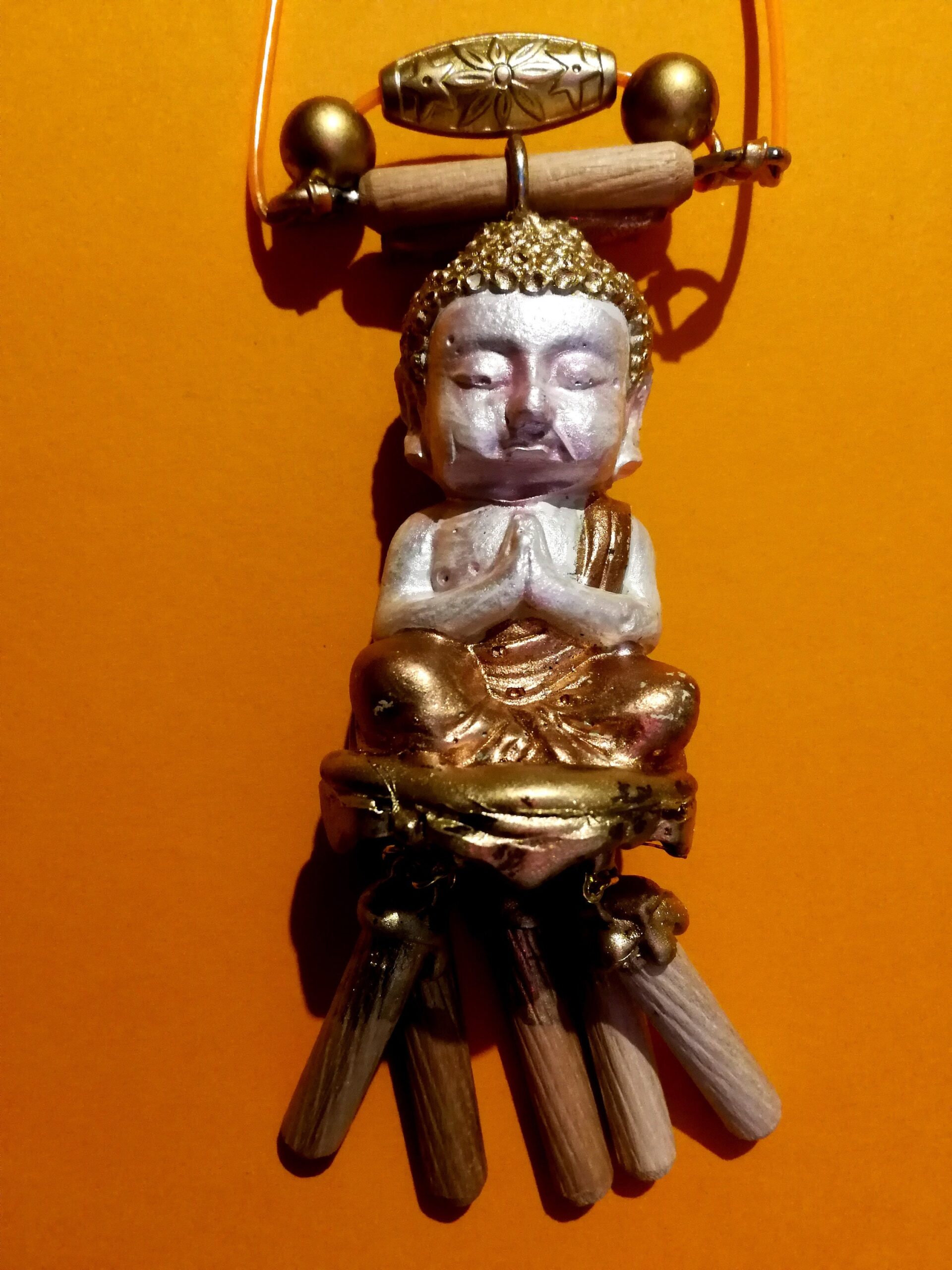 Japa Mala Amulet, Buddhist Necklace Ethnic Oriental Buddha Talisman Pendant Asian Spiritual Yoga Symbol