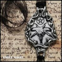 Dark Witch Amulet, Inverted Pentagram Witchcraft Symbol, Magic Evil Eye Pendant Talisman Occult Jewelry