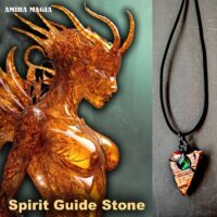 Freyja Goddess, Uncut Gemstone Pendant, Enchanted Spirit Companion, Magic Portal Raw Stone, Norse Amulet