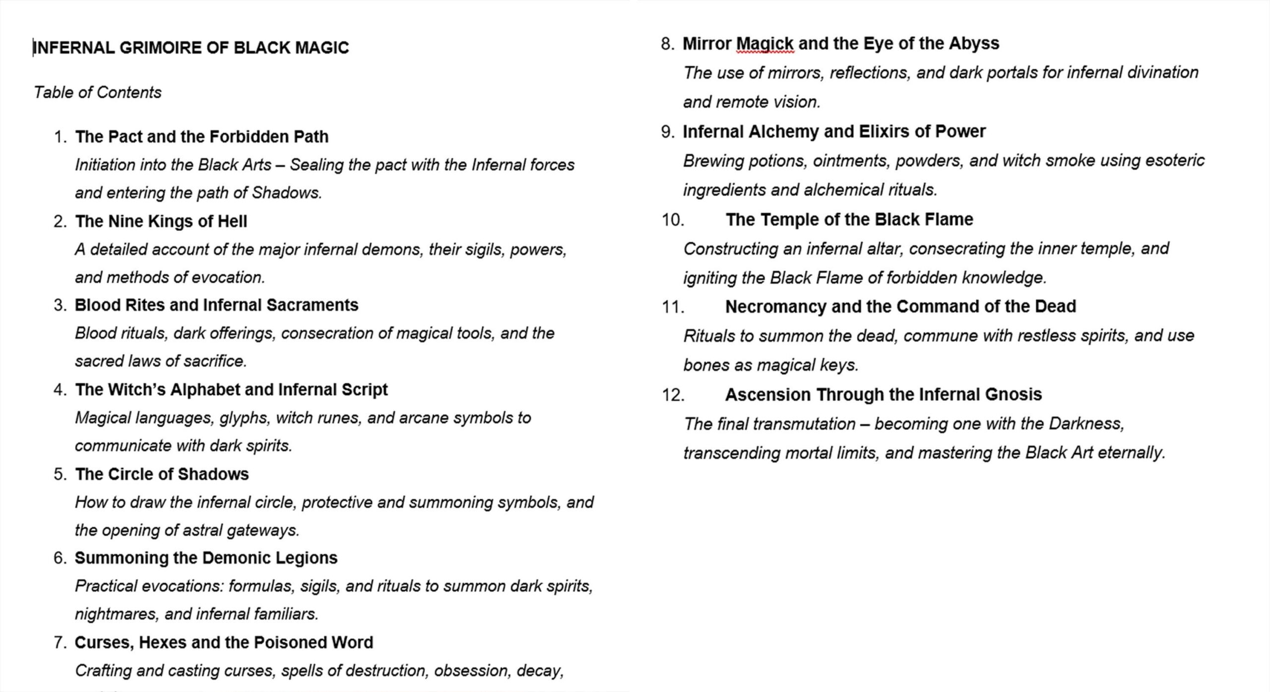 Infernal Grimoire of Black Magick, Luciferian Ritual Instruction, Antique Book Forbidden Knowledge, Occult Magic Occultism