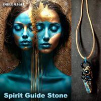 Enchanted Rock, Uncut Gemstone Pendant, Amulet of Magnetism, Enhanced Necklace Magic Portal Direct Raw Stone