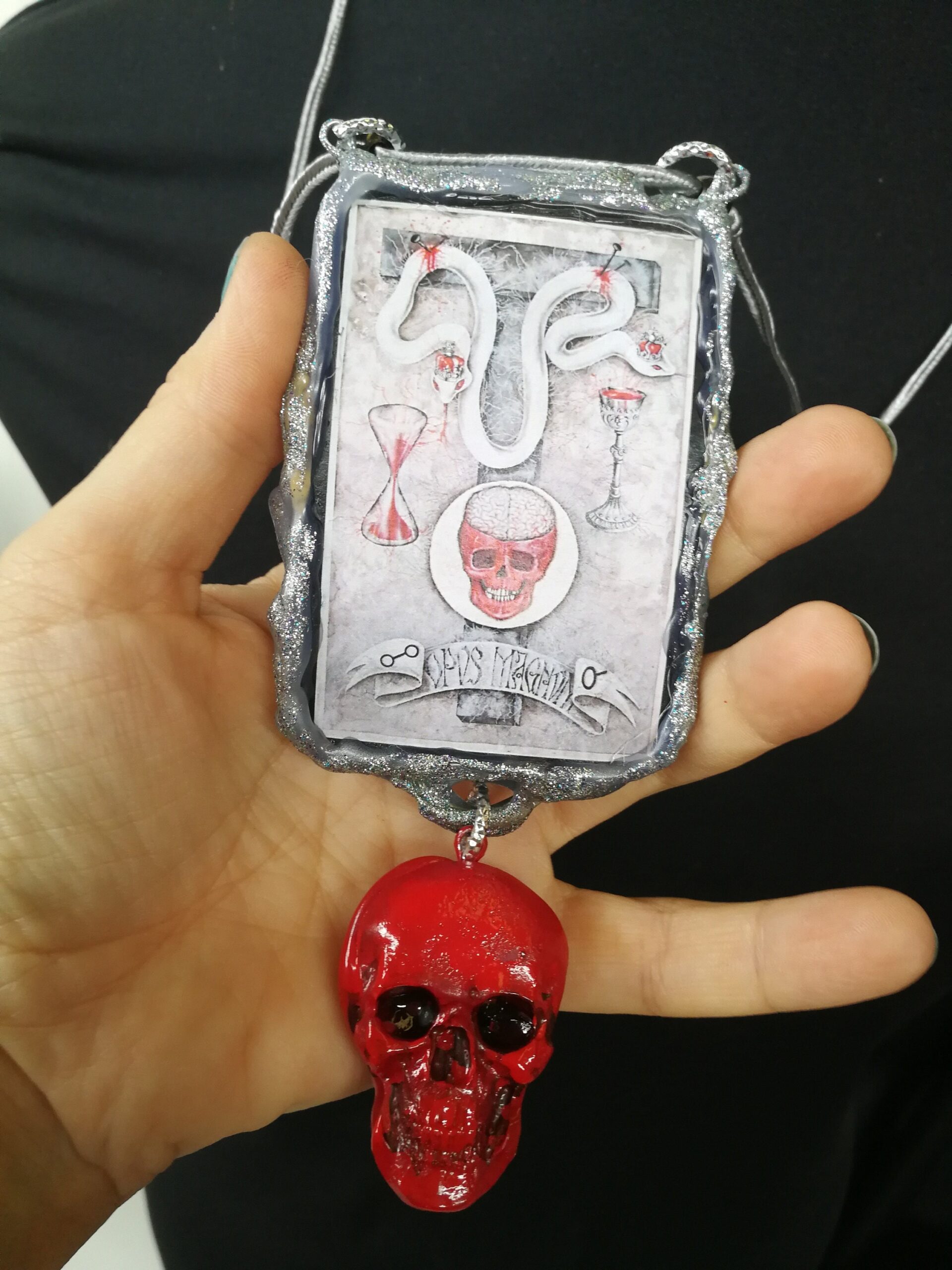 Skull Snake, Life Forever Tao Talisman Immortality, Magic Power Evil Eye Pendant Gothic Amulet
