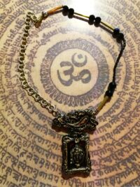 Hindu Goddess, Vishnu Lakshmi Talisman Pendant, Kali Maa Oriental Jewelry, Laxmi Prayer Amulet Yoga