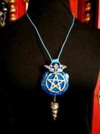 Witchcraft Symbol, Wicca Amulet Witch Talisman Royal Crown, Star Pentagram Magic Evil Eye Pendant