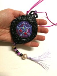 Lilith Goddess, Dark Magic Pendant Magick Sigil Amulet, Feminine Seal Talisman Inverted Pentagram Star