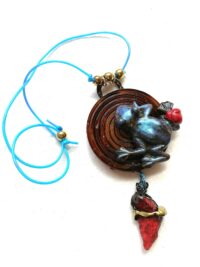 Chocolate Frog, Wizard Dark Academia Amulet, Witch Toad Pendant Witchcraft Harry Potter Practical Magic
