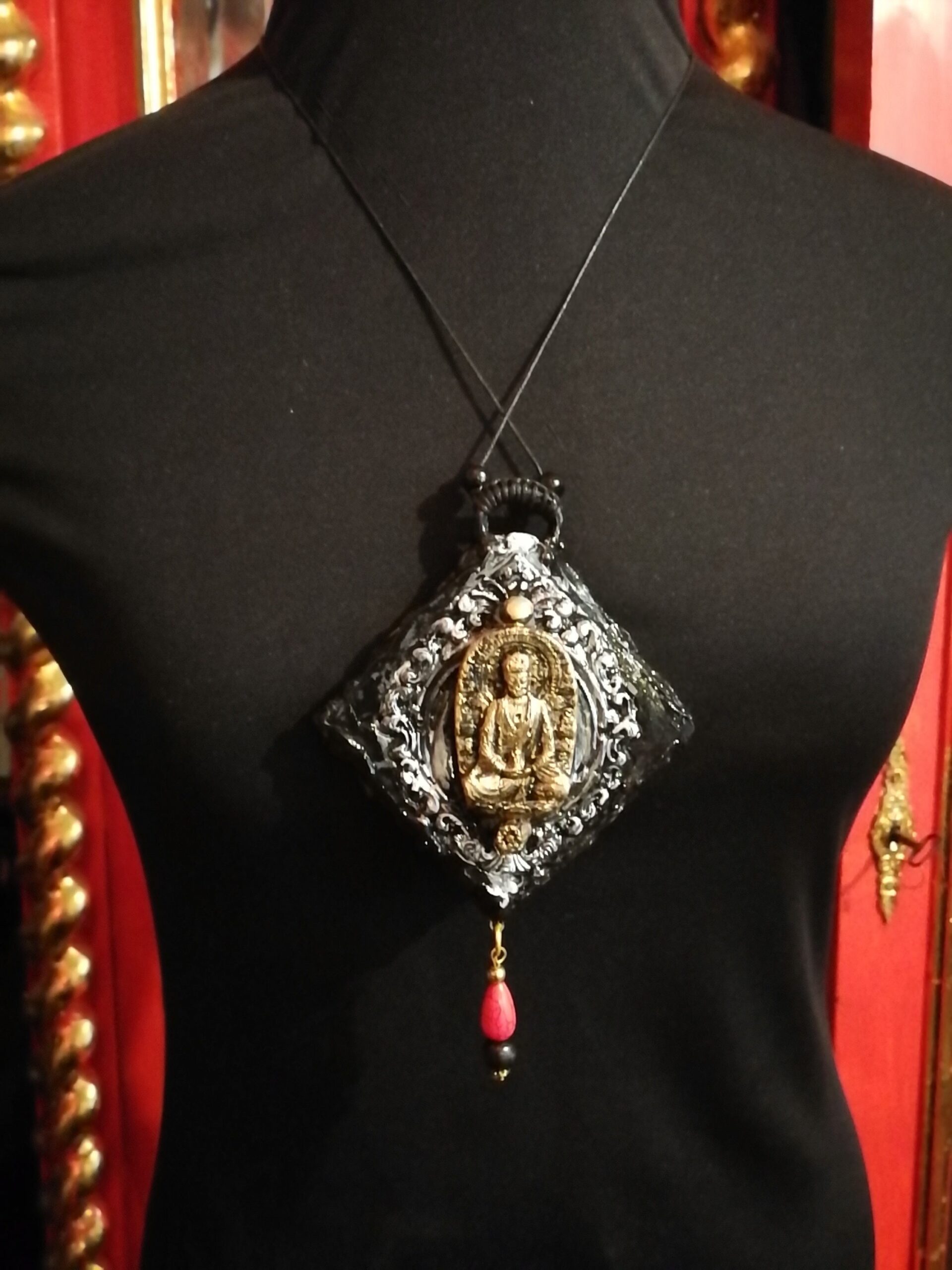 Magick Pendant of the Silent Lotus Spirit of the Golden Watcher Protection Manifestation Dragon Amulet
