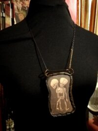 Voodoo Shadows Amulet Spell, Skull Skeleton Cranium Cursed Talisman, Magic Power Evil Eye Pendant