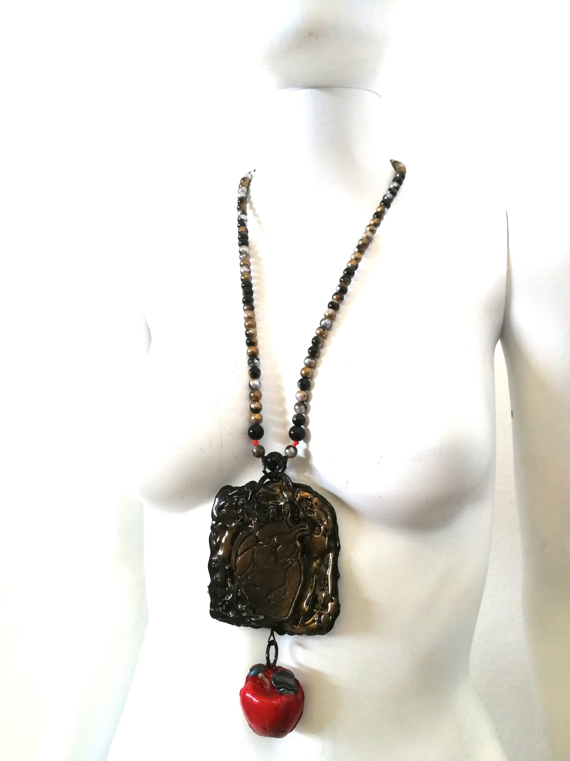 Adam and Eve Amulet, Eternity Love Talisman, Apple Magic Power Loveling Attraction Occult Pendant