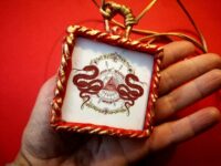 Snake Necklace Talisman, Celestial Feng Shui Amulet, Magic Symbol, All Seeing Eye Pendant