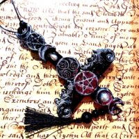 Inverted Cross, Evil Eye Necklace Charm, Celtic Rune Symbol Talisman Pendant, Druid Protection Amulet North Vikings Larp