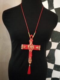 Dragon Crown, Lucifer Cross Amulet, Gold Baphomet Crux, Sigil of Satan Pendant Witchcraft Symbols