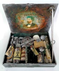 Apothecary Cabinet, Vintage Magic Witchcraft Box, Starter Kit Ritual, Potions Bottle, Incense Burner Set