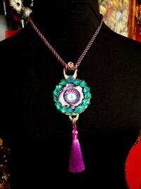 Dragon Eye Amulet, Evil Protection Talisman Pendant, Occult Magick Witch Jewelry Sun and Moon