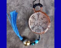 Protection Amulet, Evil Eye & Lucky Charm, Celtic Rune Symbol Talisman, Druid Vikings Shaman Drums