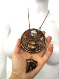 Scarab Beetle Amulet, Egyptian Goddess Horus Ancien Egypt Talisman, Pharaon Jewelry Egyptian Hieroglyphics Papyrus